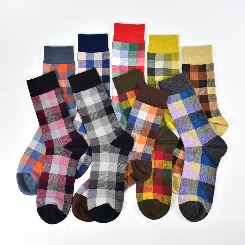 New Men&#39;s Socks Casual Business Dress High Quality Happy Combed Cotton Socks Fashion Harajuku Plus Size Socks Gift