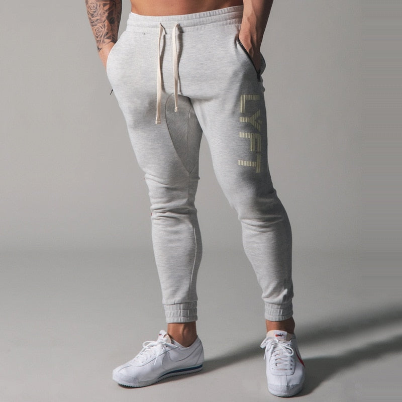 Men Sweatpants Fitness Bodybuilding Men Pants Casual Print Men Joggers Pants Cotton Sweatpants Slim Fit Streetwear Male Trousers