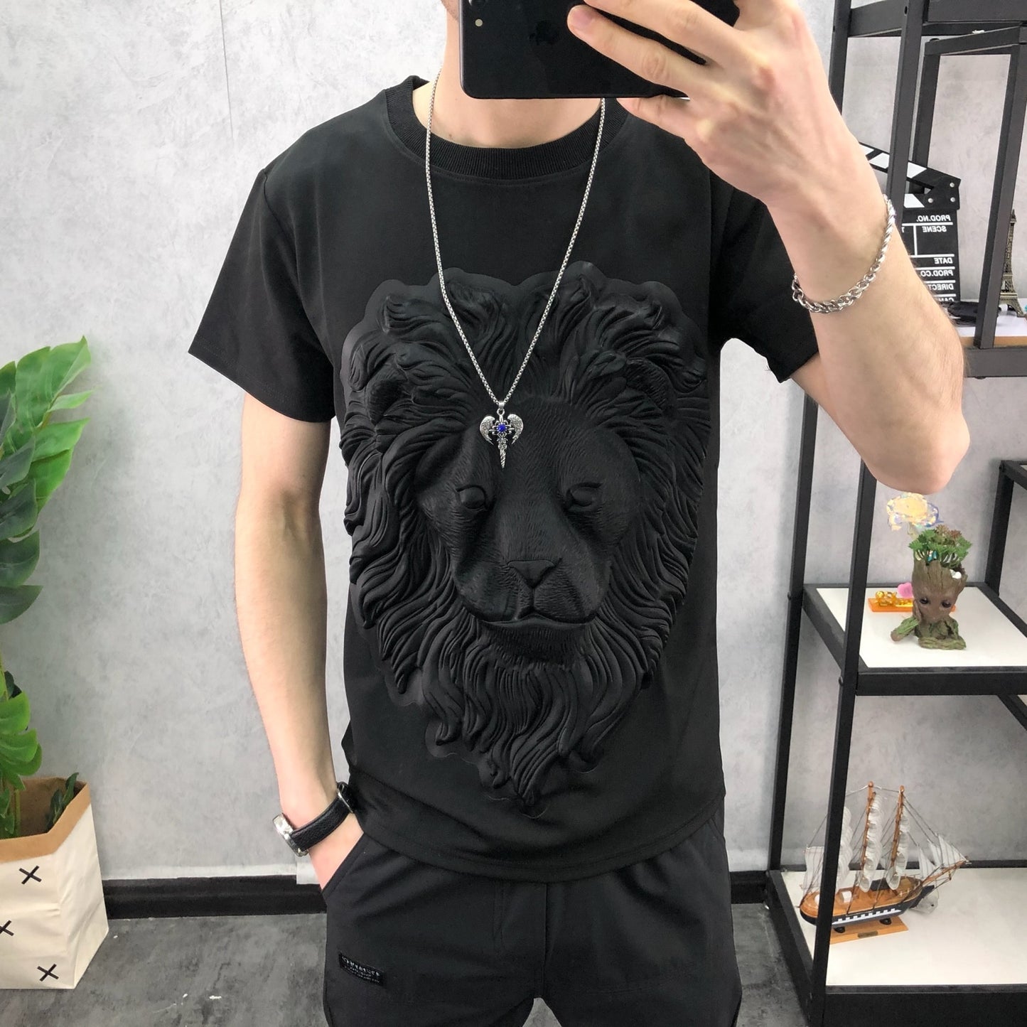 2020 T-shirt Men&#39;s Fashion Brand Personalized Korean Short Sleeve T-shirt Tee Shirt Homme Funny T Shirts Camisetas Hombre Male