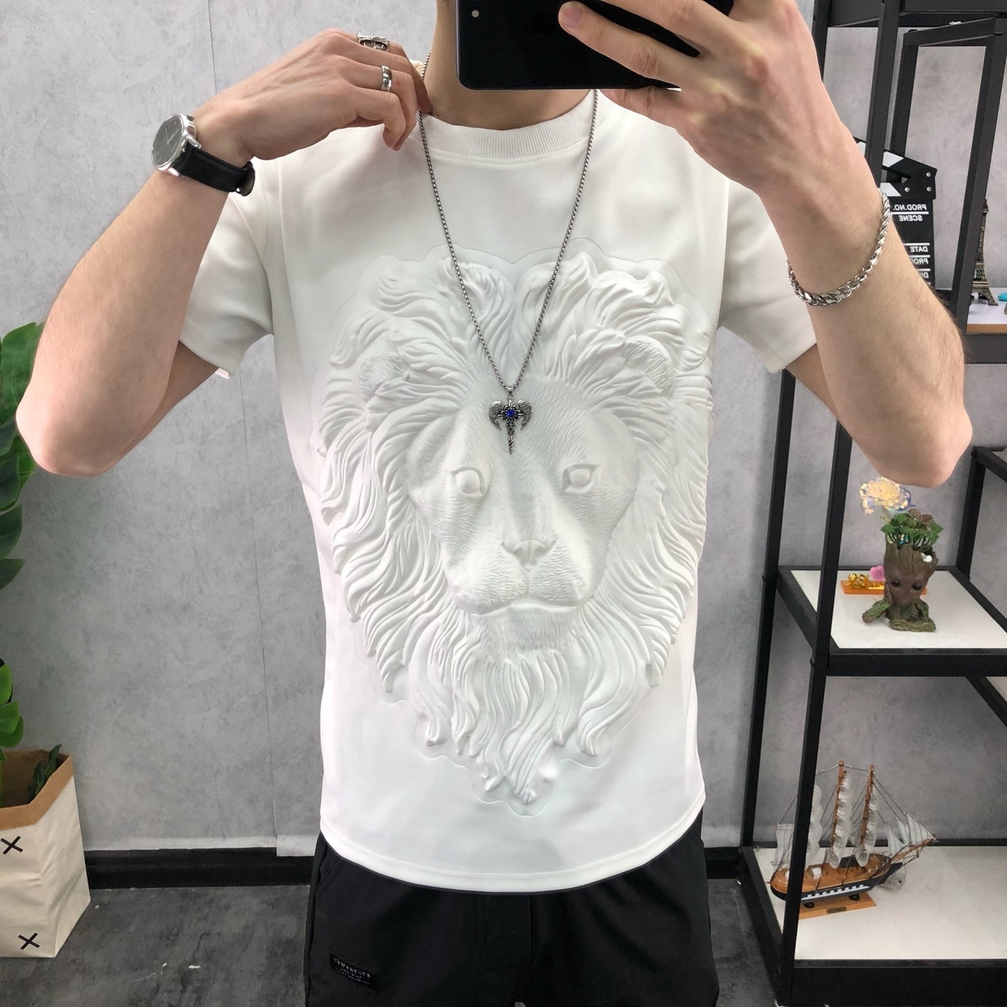 2020 T-shirt Men&#39;s Fashion Brand Personalized Korean Short Sleeve T-shirt Tee Shirt Homme Funny T Shirts Camisetas Hombre Male