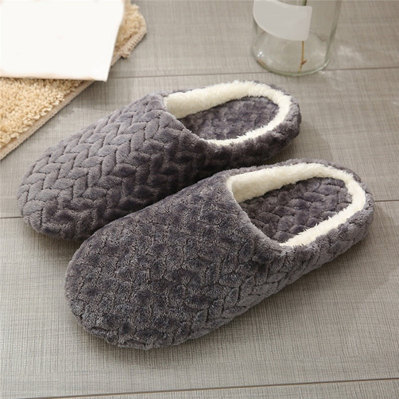 Winter Warm Slippers for Woman Shoes Soft Plush Indoor Home Furry Slippers Woman Warm Shoes For Bedroom Couple Winter Slippers