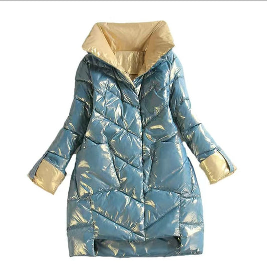 2022 New Winter Jacket High Quality stand-callor Coat Women Fashion Jackets Winter Warm Woman Clothing Casual Parkas