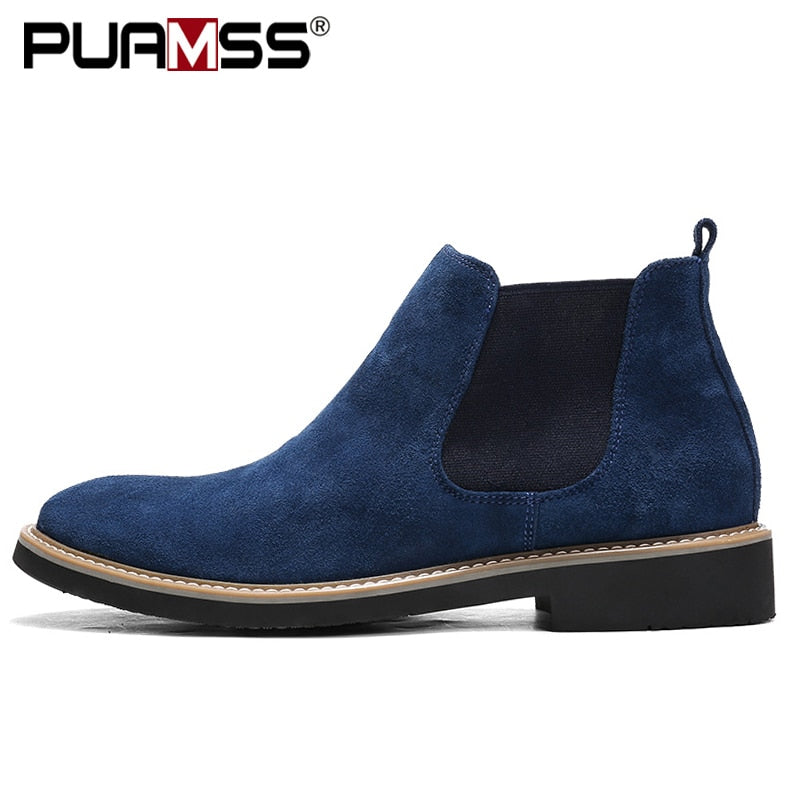 2020 New Men Boots High Quality Suede Leather Chelsea Boots Men Autumn Boots For Men Botas Zapatos De Hombre Chaussure Homme