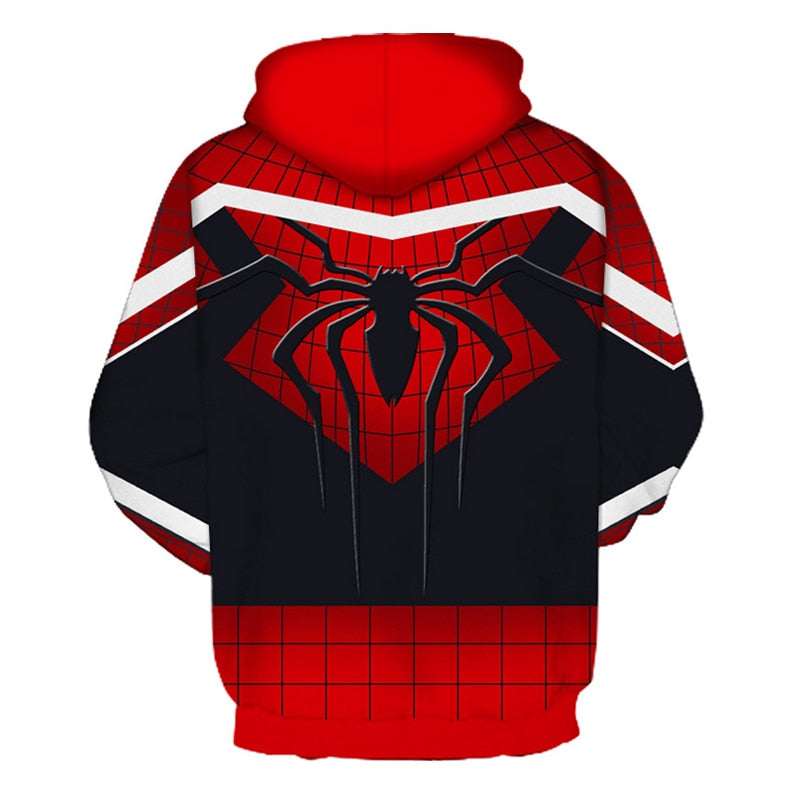 New Arrival Mens Hoodies 3D Printed Autumn and Winter Loose Fit Sweatshirt Plus Size Casual Hoody Spider Graphic Clothing Brand