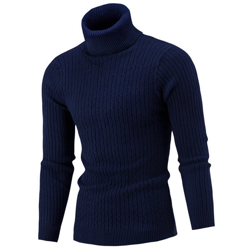 Men&#39;s Turtleneck Sweater Autumn Winter Men&#39;s Rollneck Warm Knitted Sweater Keep Warm Men Jumper