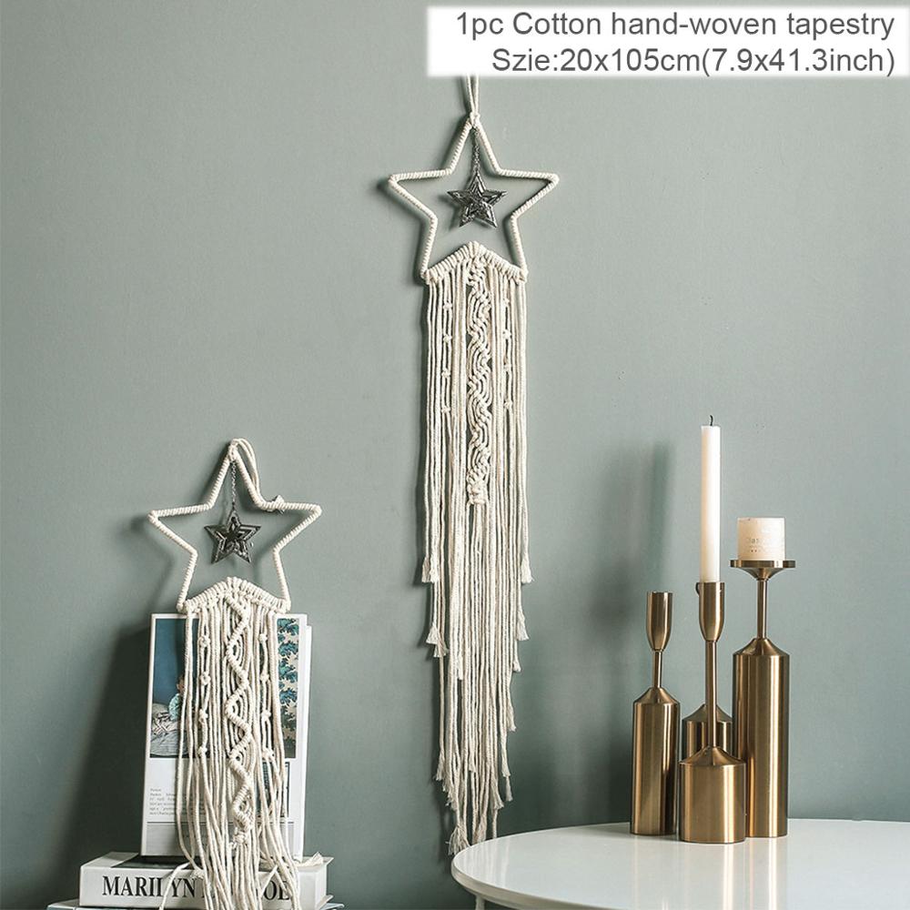 PATIMATE Macrame Wall Hanging Tapestry Wall Decoration Cotton Bohemian Handmade Woven Home Decoration Beautiful Gifts 55x70cm