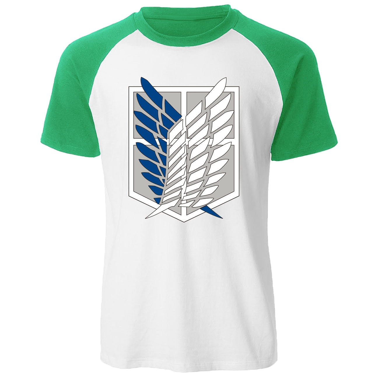 Wings Of Freedom Mikasa T-shirts Mens Japanese Anime Tshirt Men Raglan Short Sleeve Summer Tees Tops Attack on Titan Man T shirt