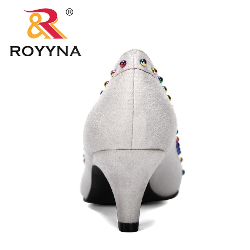 BONA 2019 New Designer Popular Style Women Pumps Shallow Women Heels Rivet Shoes Bowtie Working Shoes Feminimo Wedding Shoes