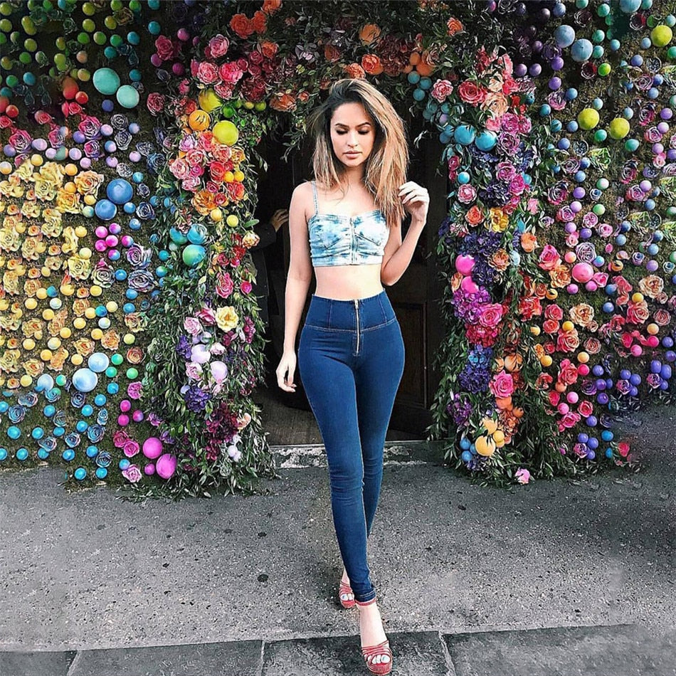 Melody High Waist Blue Gym Leggings Sport Pants Women Activewear Fittness Yoga Tights Scrunch Butt Leggings Fit Jeans Leggings