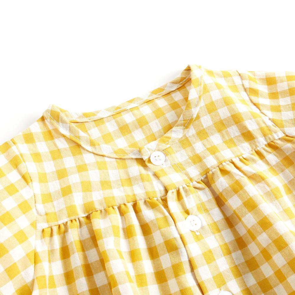 Sanlutoz Baby Girls Clothes Sets Cotton Short Sleeve Casual Plaid Baby Tops + Shorts 2Pcs Infants Clothing Fashion