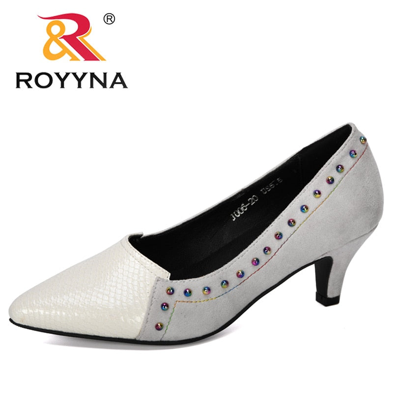 BONA 2019 New Designer Popular Style Women Pumps Shallow Women Heels Rivet Shoes Bowtie Working Shoes Feminimo Wedding Shoes