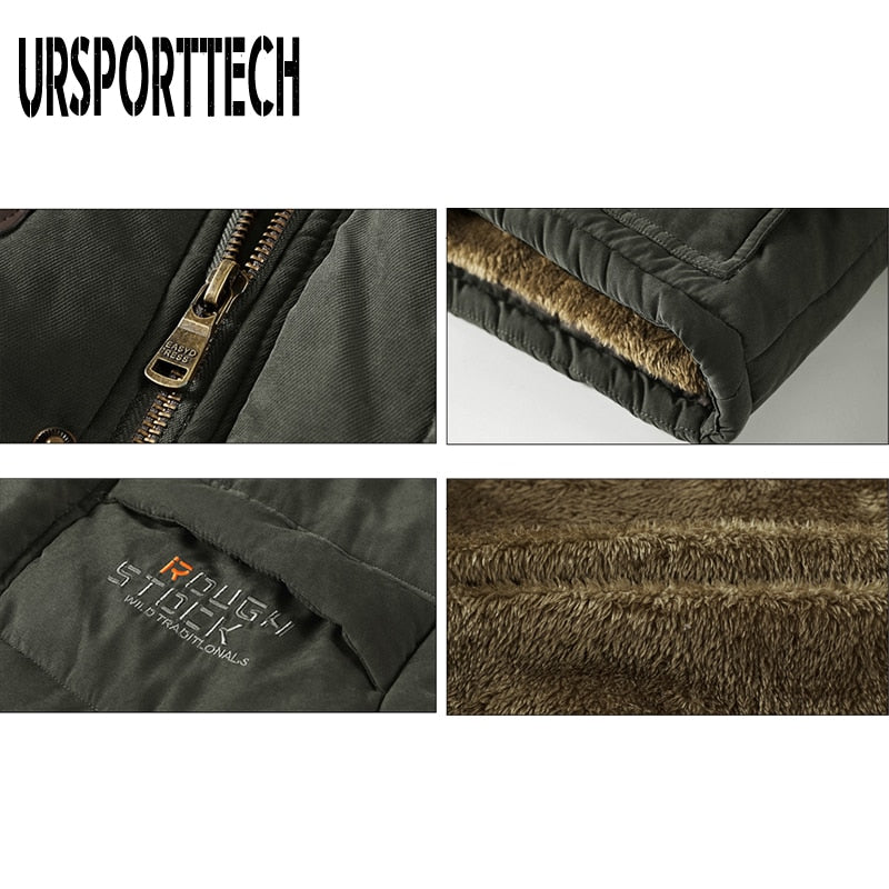 New Fashion Mens Winter Jacket Men Thick Casual Outwear Jackets Men&#39;s Windproof Parkas Plus Size 6XL 7XL 8XL Velvet Warm Coat