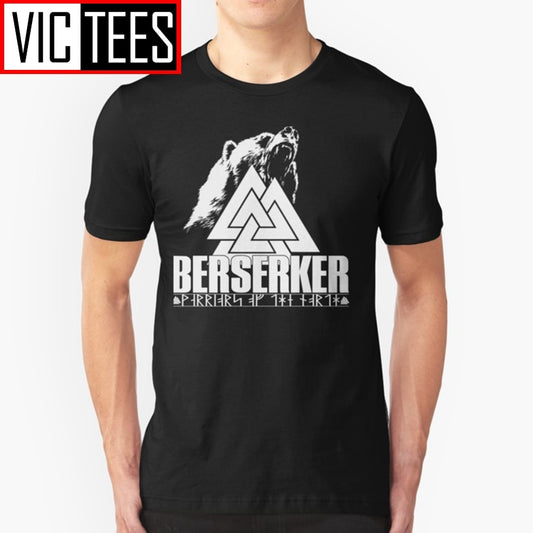Men's Custom Made T Shirts Berserker Warriors Of The North Viking Berserker Men Cotton Tee Shirt Best Selling Men Tee Shirts