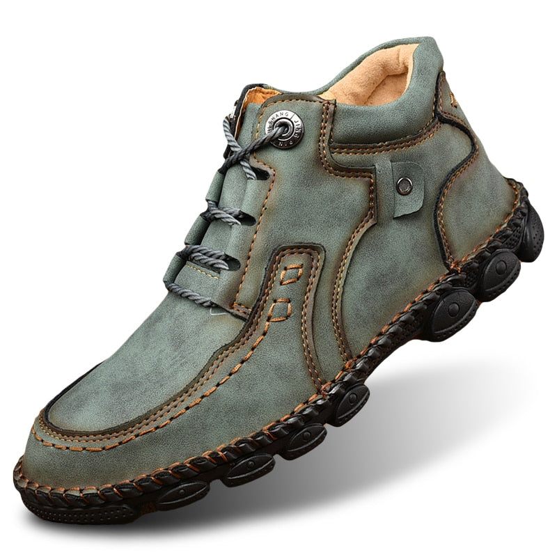 Plus Size Men Boots Winter Fashion Leather Boots Men Snow Boots Super Comfort Winter Shoes Men Ankle Boots Men Shoes Winter