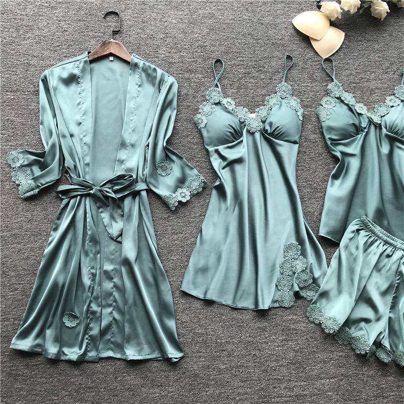 Female Flower Bride Wedding Robe Bathrobe Gown Sleepwear Sexy Lace Intimate Lingerie Home Clothes Summer Casual Nightwear