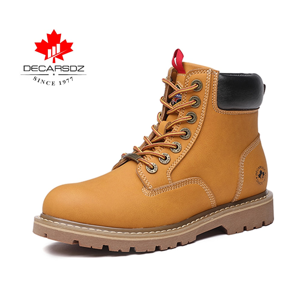 DECARSDZ Retro Classic Boots Men 2022 Spring &amp; Autumn Fashion Men Boots Shoes Men New High Quality Genuine leather Casual Boots