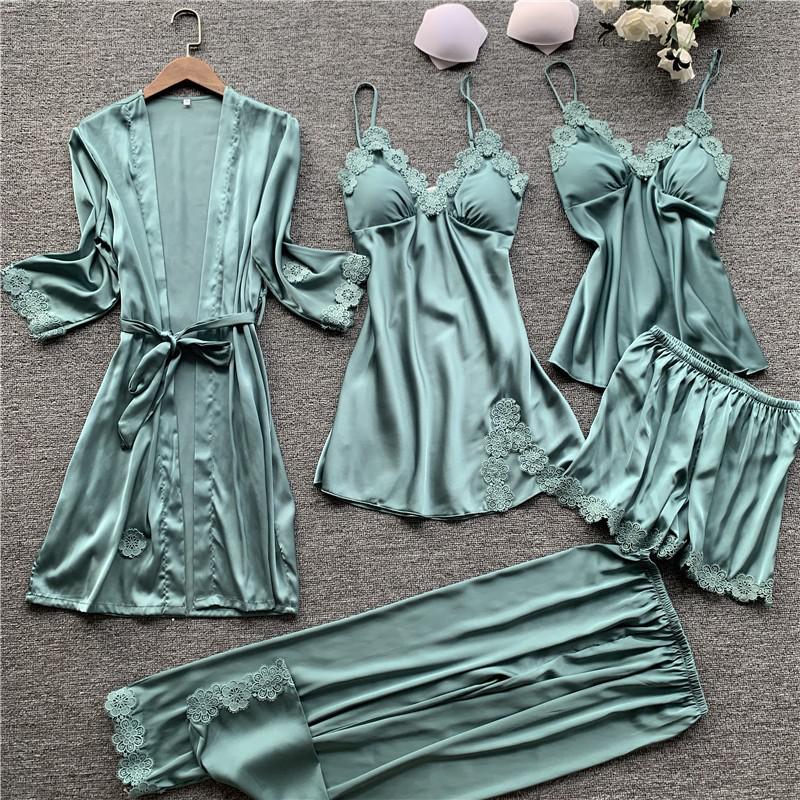 Female Flower Bride Wedding Robe Bathrobe Gown Sleepwear Sexy Lace Intimate Lingerie Home Clothes Summer Casual Nightwear