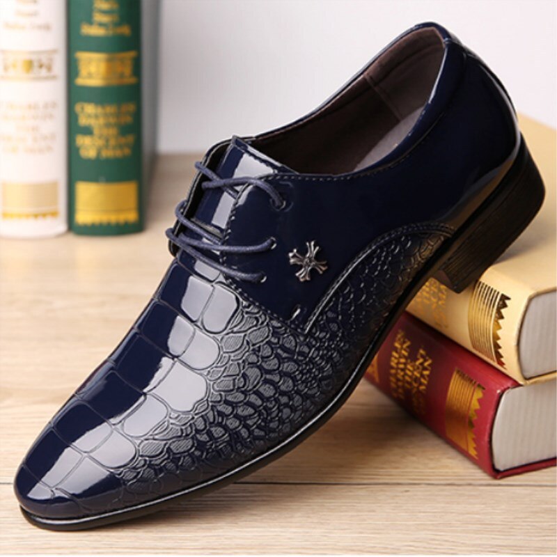New italian oxford shoes for men luxury mens patent leather wedding shoes mens pointed toe dress shoes plus 48 Multiple colors
