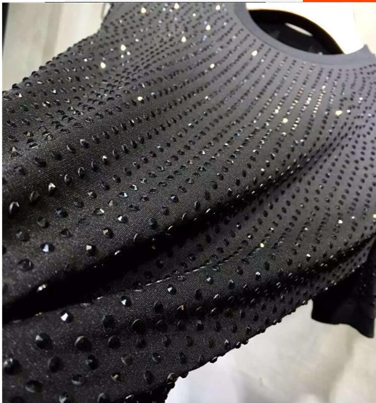 Hot drill t-shirt   European style spring and summer   men&#39;s short sleeve top quality man heavy industry T-shirt