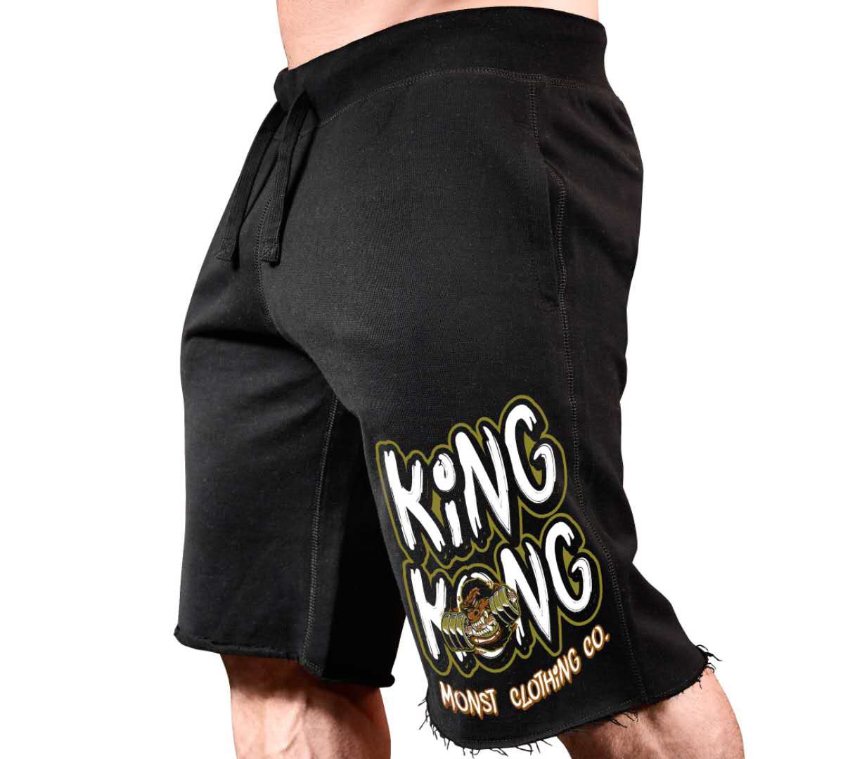 Men New Cotton Shorts Men&#39;s Loose Short Trousers Fitness Bodybuilding Jogger Men Black durable Sweatpants Fitness Workout Shorts