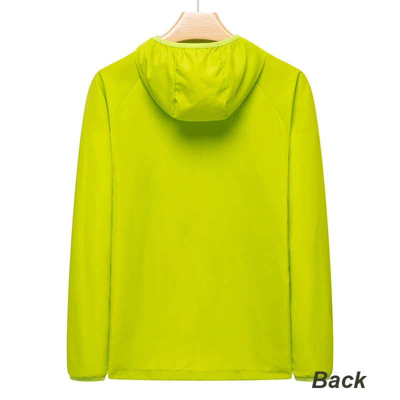 CHILYN Men&#39;s Hiking Camping Waterproof Jacket Women Reflective Sun Protection Clothing Unsiex Large Size Outdoor Windbreakers