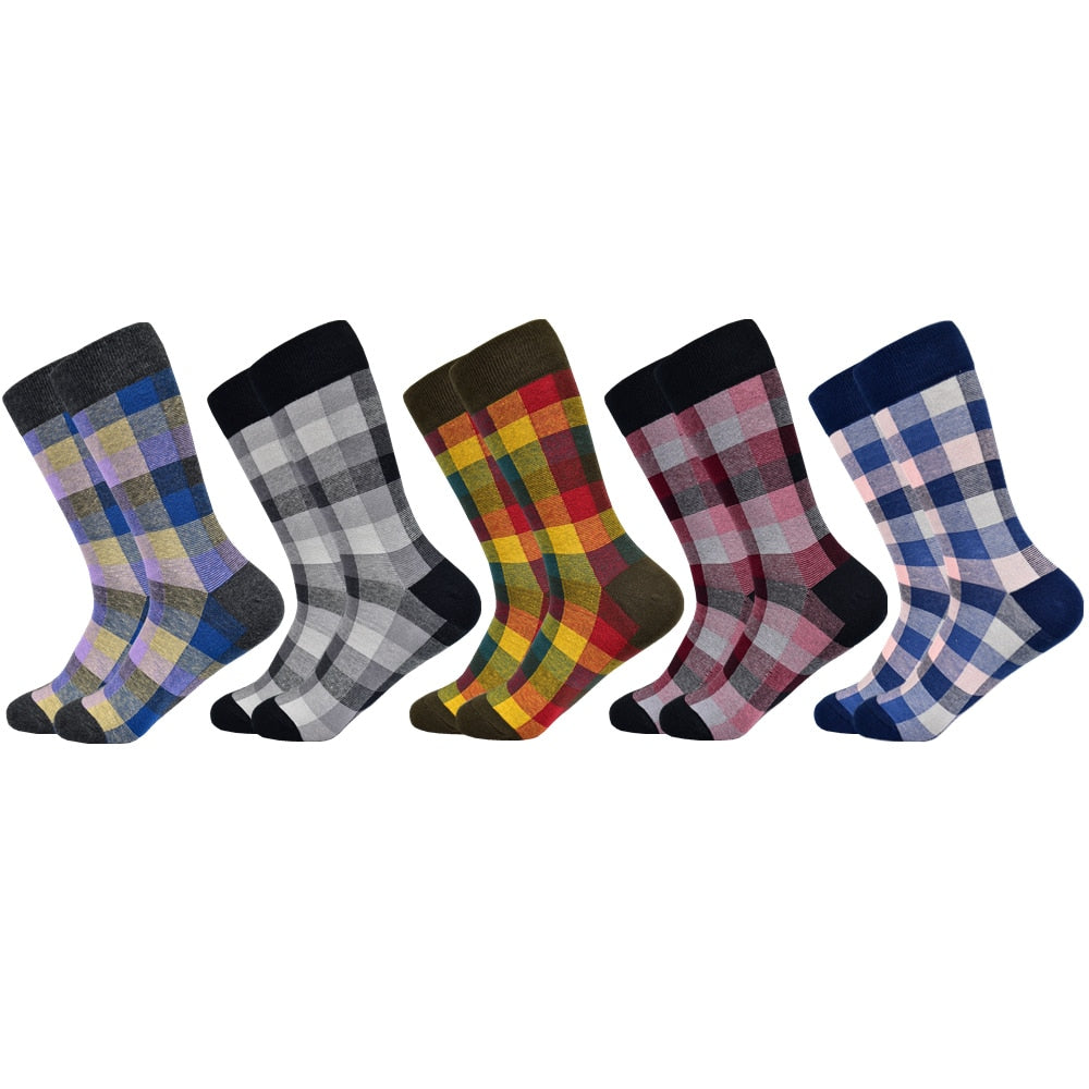 New Men&#39;s Socks Casual Business Dress High Quality Happy Combed Cotton Socks Fashion Harajuku Plus Size Socks Gift