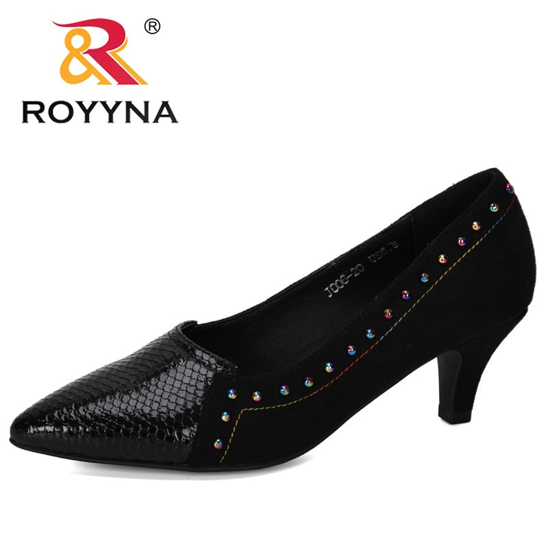 BONA 2019 New Designer Popular Style Women Pumps Shallow Women Heels Rivet Shoes Bowtie Working Shoes Feminimo Wedding Shoes