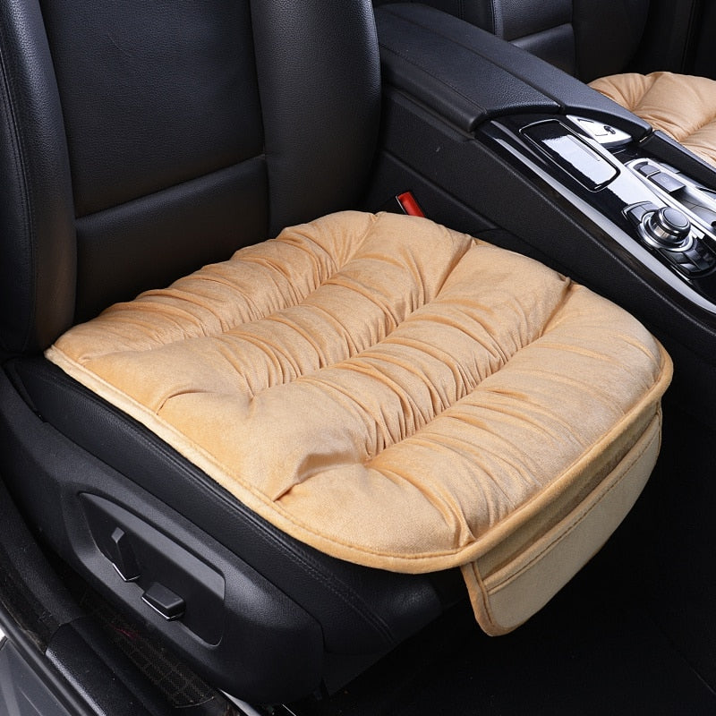 Plush Cotton Car Seat Cover Winter Surrounded Warm Winter Cushion Faux Fur For Seat Protector Mat Car Interior Accessories