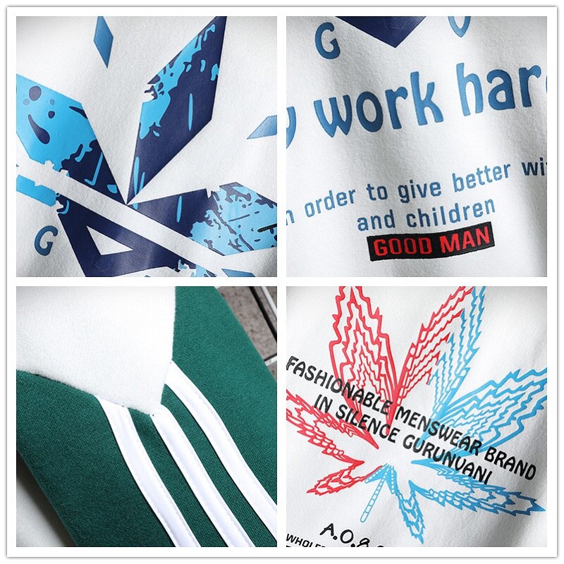 Single Road Men's Hoodies Men 2020 Winter Side Striped Oversized Sweatshirt Male Hip Hop Japanese Streetwear White Hoodie Men