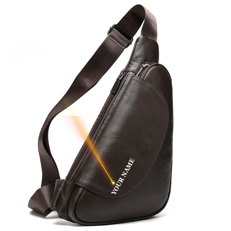 WESTAL Sling Bag Men&#39;s Genuine Leather Shoulder Bags for Men Casual Travel Messenger Bag Men Crossbody Bags Leather Chest Pack