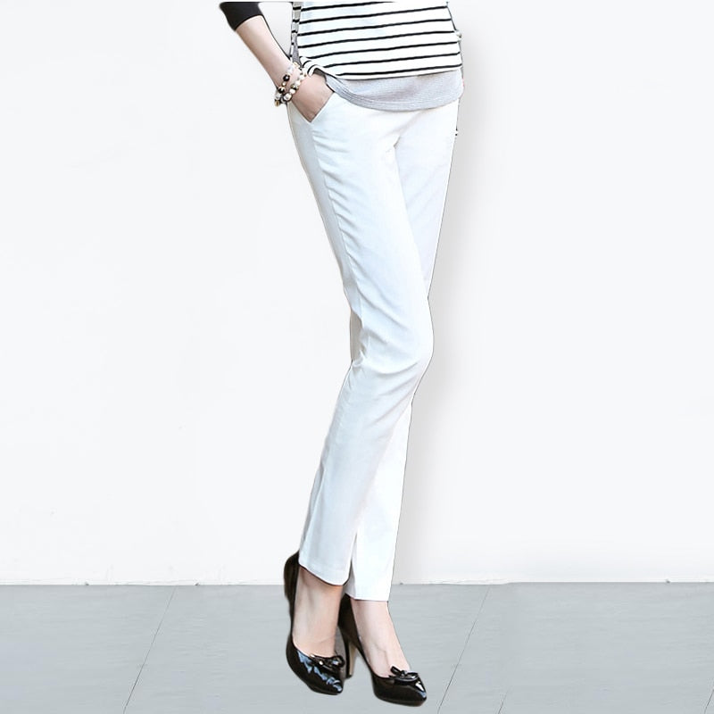 S-4xl Big Size Womens Formal Office Pencil Pants 2022 New Elegant Ladies Ol Work Pantalones Casual Elastic Cotton Slim Trousers