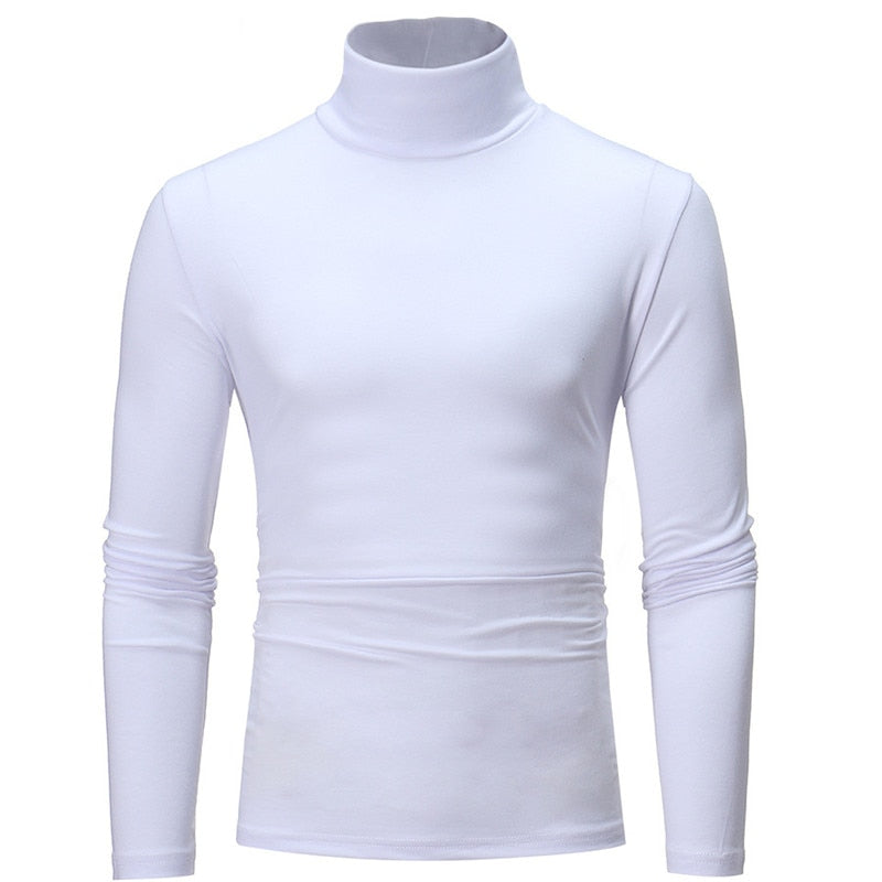turtleneck for men slim elastic thin pullover men Spring Autumn knitting turtleneck men brand Men&#39;s high neck sweater