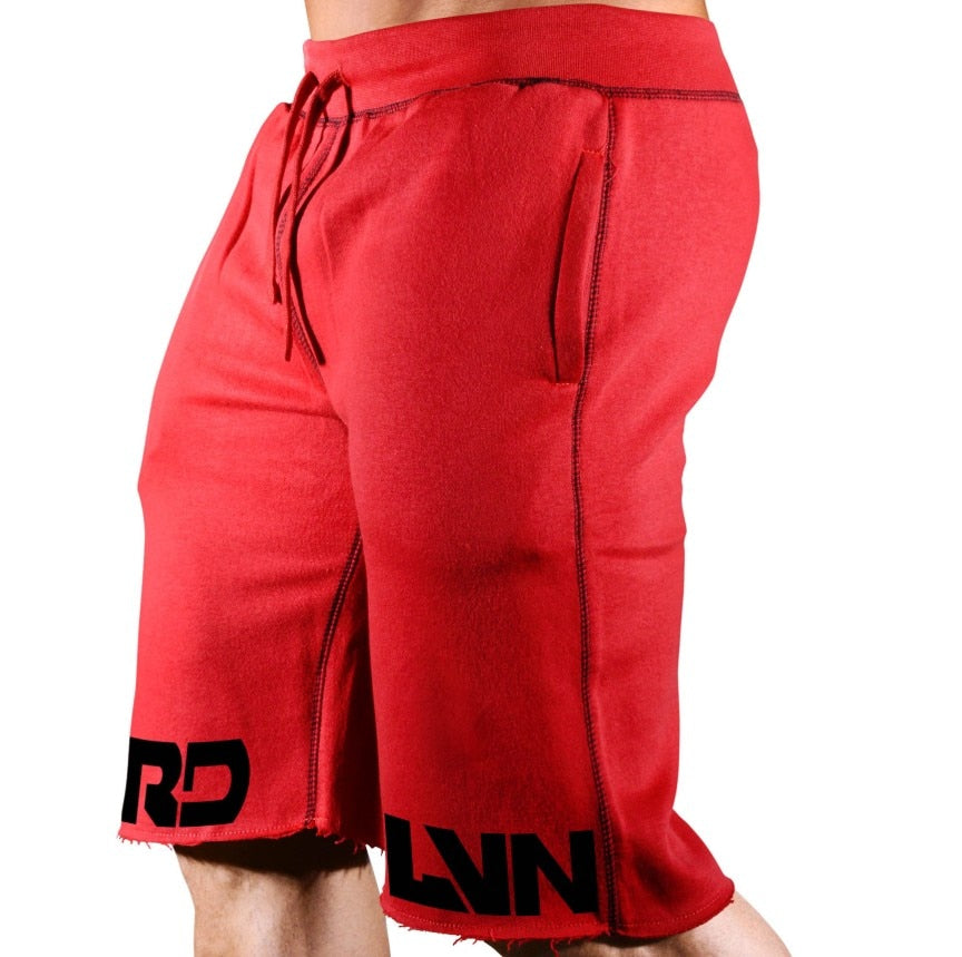 Men New Cotton Shorts Men&#39;s Loose Short Trousers Fitness Bodybuilding Jogger Men Black durable Sweatpants Fitness Workout Shorts