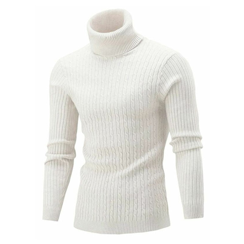 Men&#39;s Turtleneck Sweater Autumn Winter Men&#39;s Rollneck Warm Knitted Sweater Keep Warm Men Jumper