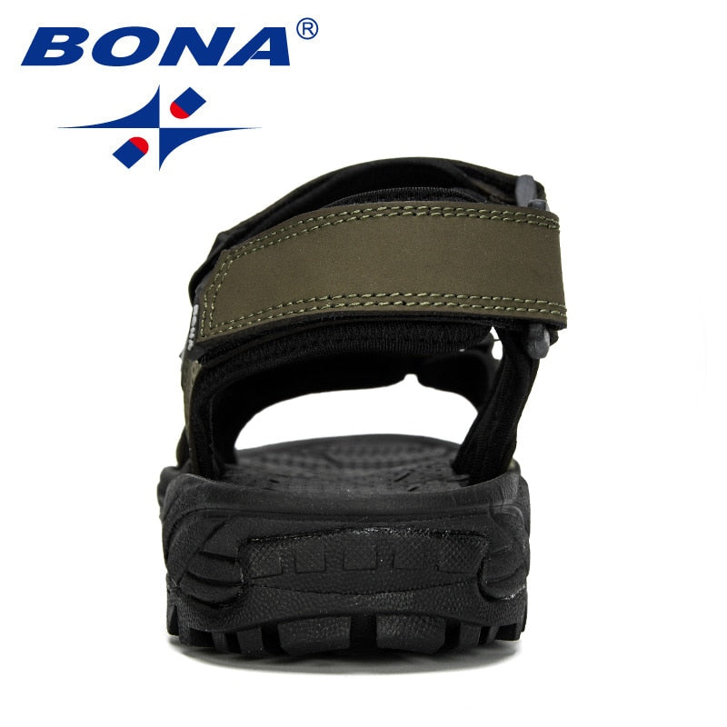 BONA 2020 New Designers Action Leather Shoes Slip-on Slippers Man Comfortable Trendy Beach Men Summer Sandal Zapatillas Hombre