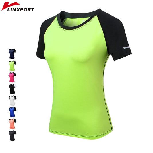 Gym T shirt Compression Tights Women&#39;s Sport Tshirt Quick Drying Rashguad Running Tops Fitness Tees Jogger Jogging Blouse Jersey