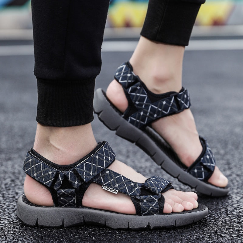 CcharmiX Men Sandals Vietnam Summer Breathable Walking Men Shoes Lightweight Gladiator Sandals For Men Water Footwear Big Size