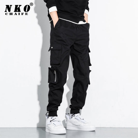 CHAIFENKO Streetwear Hip Hop Cargo Pants Men Casual Harem Joggers Trousers Men New Fashion Harajuku Multi Pocket Men Pants M-8XL