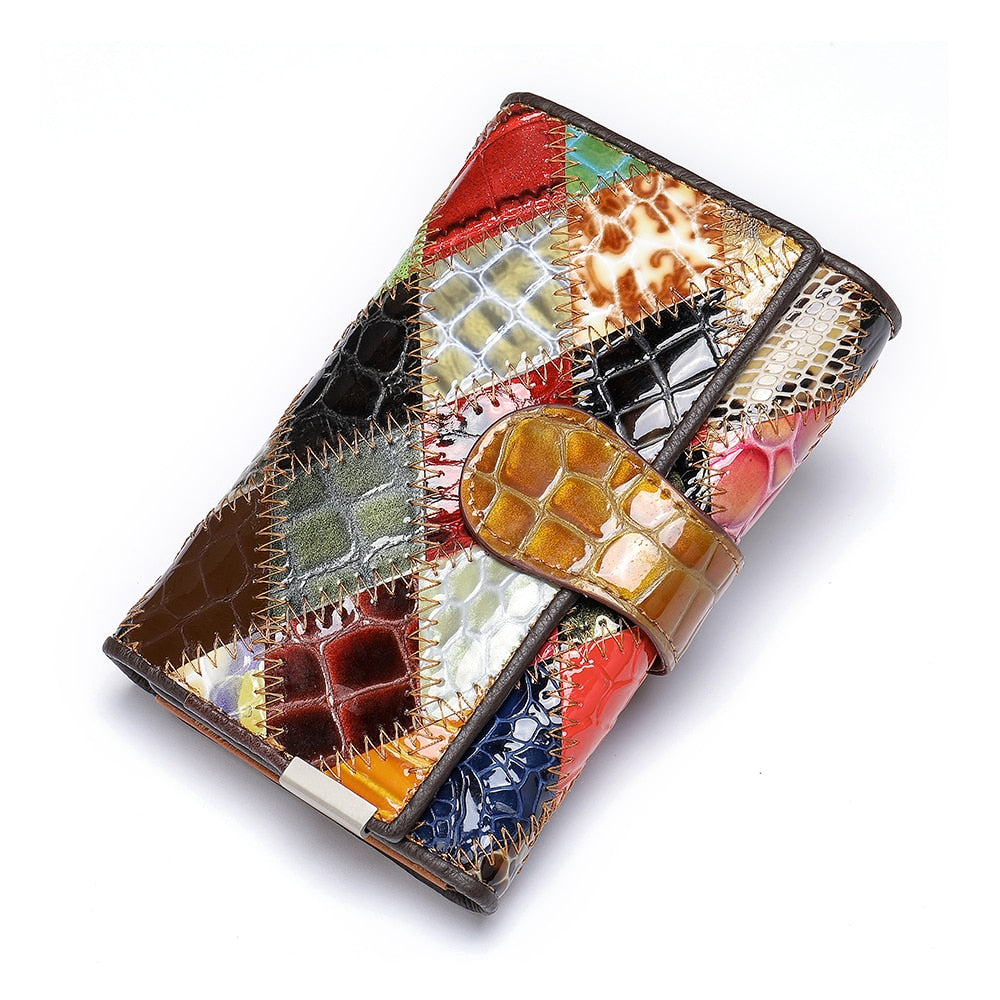 WESTAL Women's Purse Leather Wallet for Women Small Clutch Boho Purses Coins and Cards Hasp Coin Wallet Women Ladies Wallet 4203