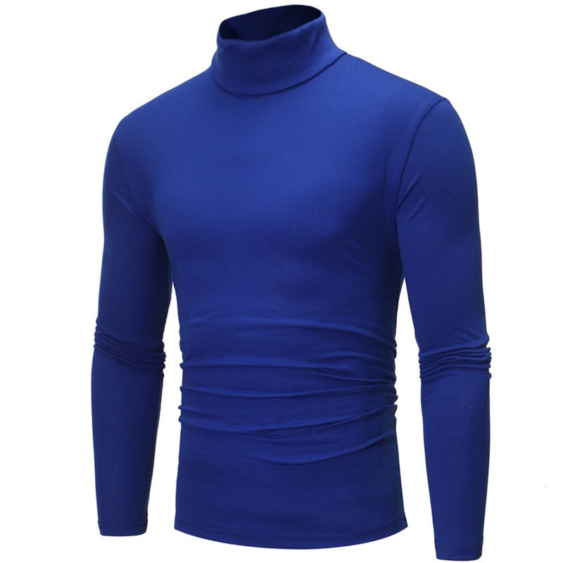 turtleneck for men slim elastic thin pullover men Spring Autumn knitting turtleneck men brand Men&#39;s high neck sweater