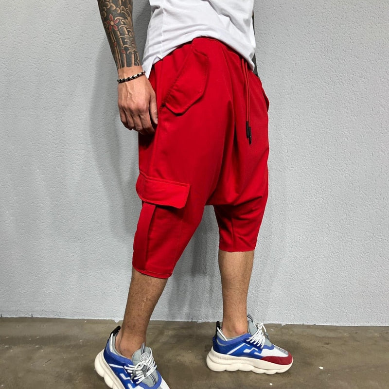 Hip Hop Streetwear Men Shorts Sweatpants Cotton Shorts Fitness Men Jogger Sweatpants Fashion Men Casual Cargo Pant Trousers Male