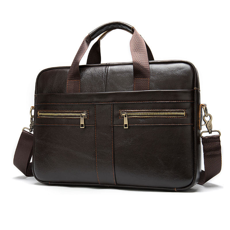 Vintage Leather Men's Bag Genuine Leather Messenger Bag Men Shoulder Bags Male Laptop Briefcase Bag Casual Men Handbag