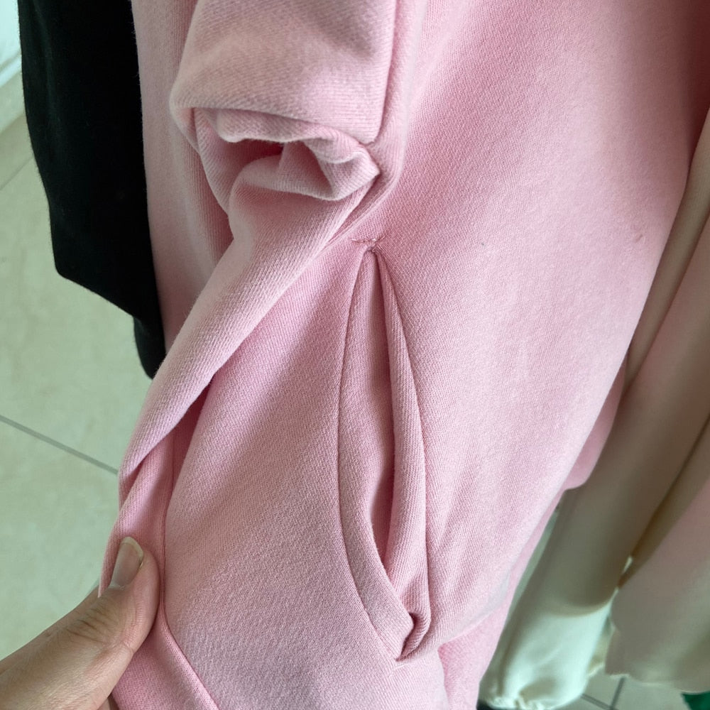 Solid Cotton Hooded Sweatshirts Hoodies Track Pants Joggers Women Tracksuits Two Piece Sets Sweatpants Sweatsuits Spring Female