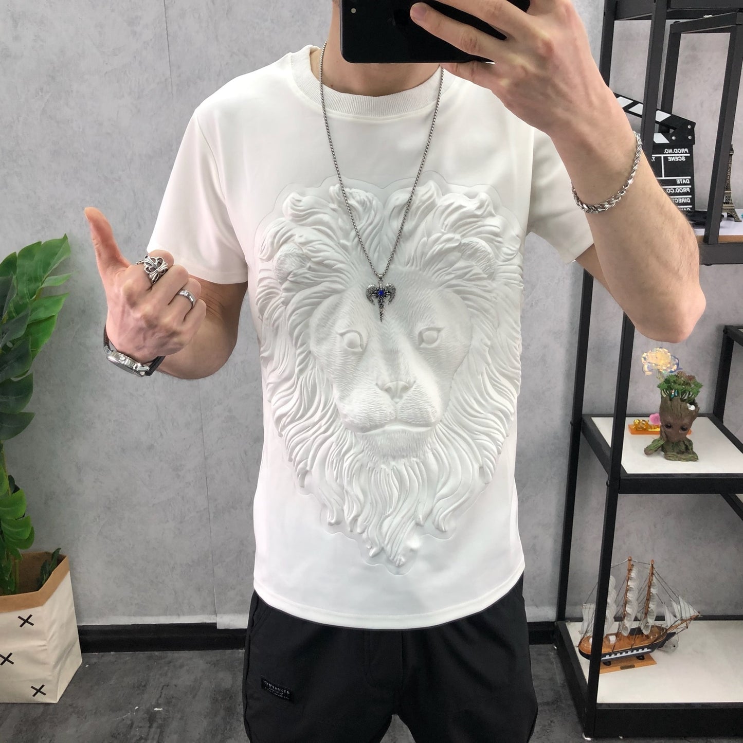 2020 T-shirt Men&#39;s Fashion Brand Personalized Korean Short Sleeve T-shirt Tee Shirt Homme Funny T Shirts Camisetas Hombre Male