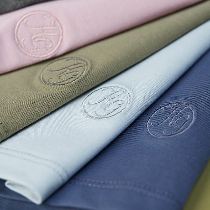 KUEGOU 2022 Spring Tshirt  Elastic Modal Men&#39;s T-shirt Long sleeve Fashion Tshirt Solid Color High Quality Top Plus Size 5951