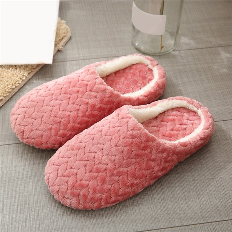 Winter Warm Slippers for Woman Shoes Soft Plush Indoor Home Furry Slippers Woman Warm Shoes For Bedroom Couple Winter Slippers