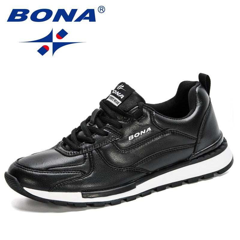 BONA 2020 New Designers Fashion Loafers Shoes Lace Up Men Casual Shoes Breathable Soft Flat Driving Shoes Chaussures Homme Comfy