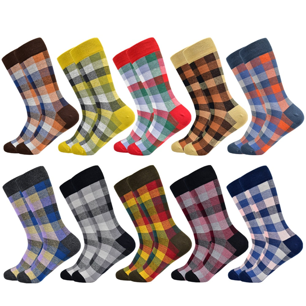 New Men&#39;s Socks Casual Business Dress High Quality Happy Combed Cotton Socks Fashion Harajuku Plus Size Socks Gift