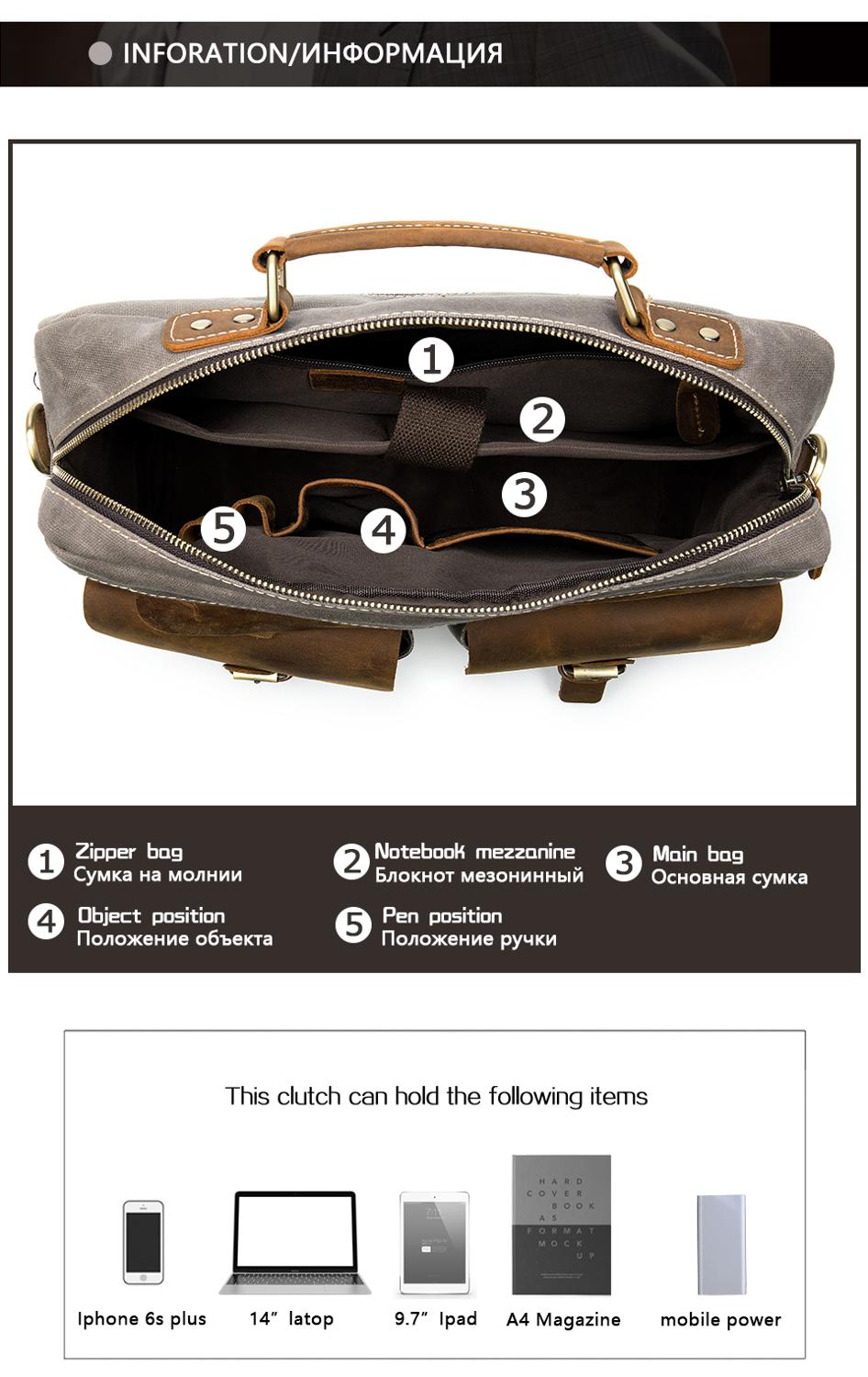 WESTAL Men Briefcases Men's Bag Genuine Leather Business Office Bags for Men Laptop Bag Leather Briefcases Male Lawyer Bags