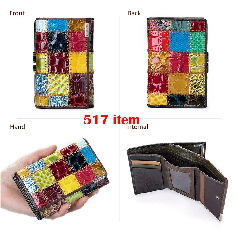 WESTAL Women's Purse Leather Wallet for Women Small Clutch Boho Purses Coins and Cards Hasp Coin Wallet Women Ladies Wallet 4203